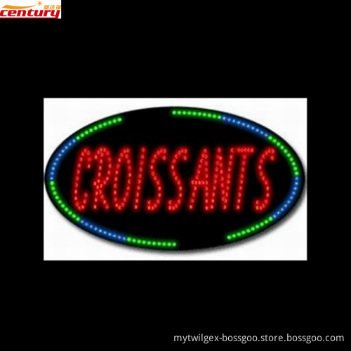 cheap price china factory croissants animated led sign